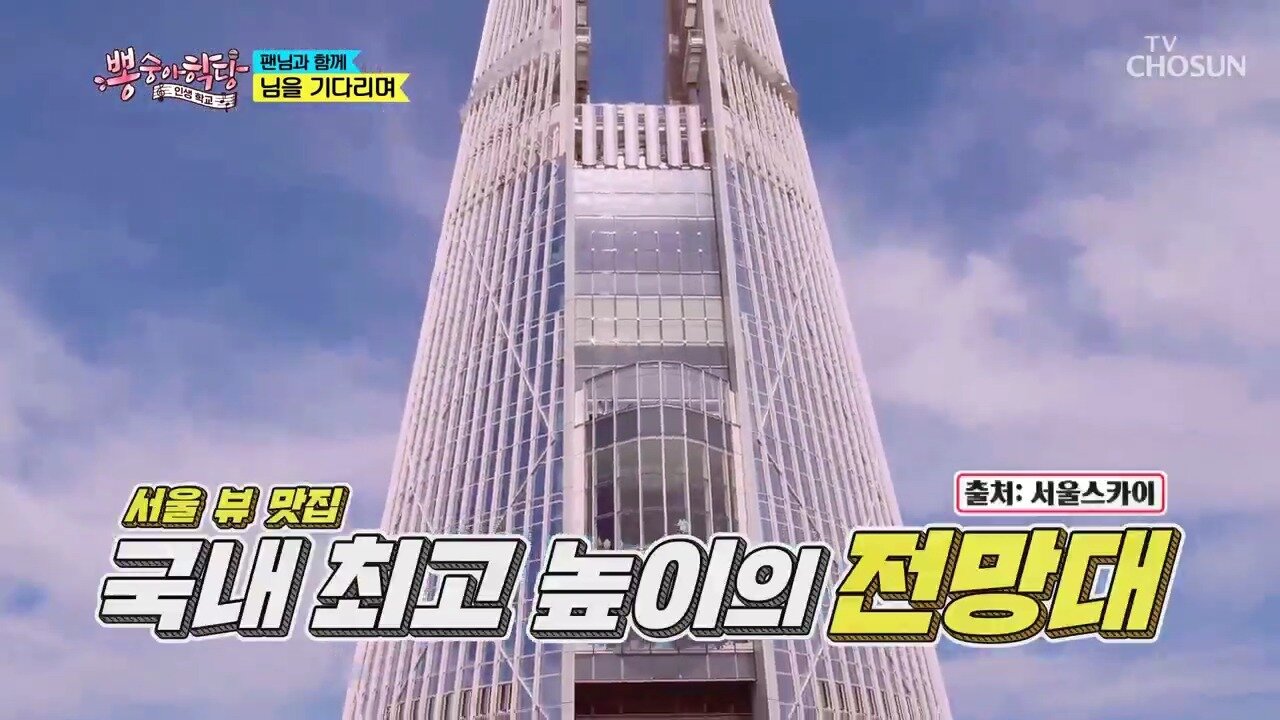 본문 이미지 - TV조선 '뽕숭아학당'에서 방영된 서울스카이 전경ⓒ 뉴스1