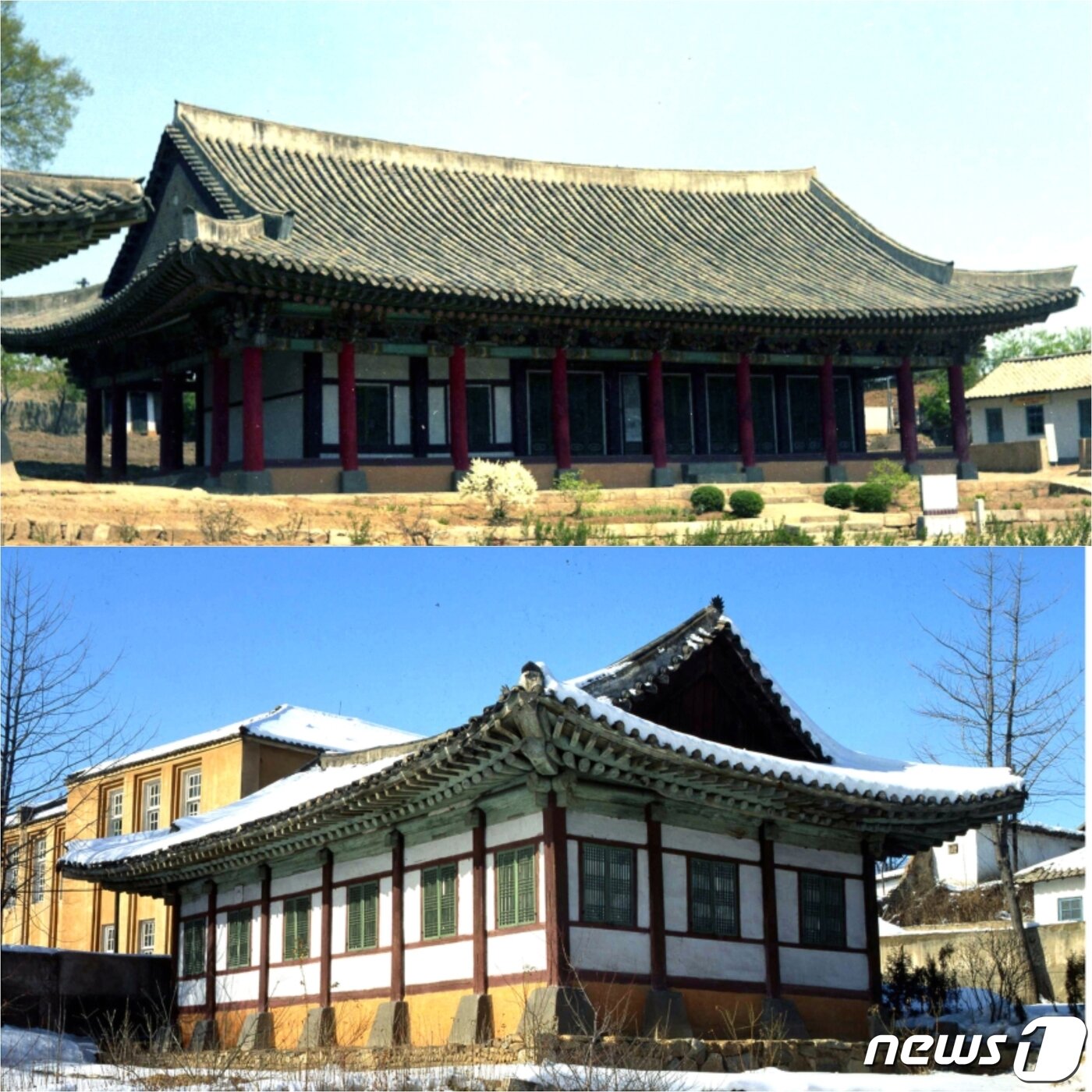 본문 이미지 - 1416년에 지은 함경도 관찰사의 정무 건물이었던 선화당(위)과 부속건물 징청각(아래) 전경. (미디어한국학 제공) 2021.02.27.ⓒ 뉴스1