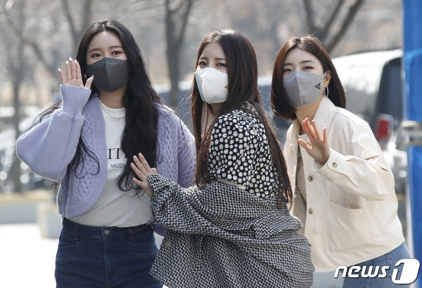 본문 이미지 - 브레이브걸스(BraveGirls) 민영(왼쪽부터), 유정, 유나2021.3.10/뉴스1 ⓒ News1 권현진 기자