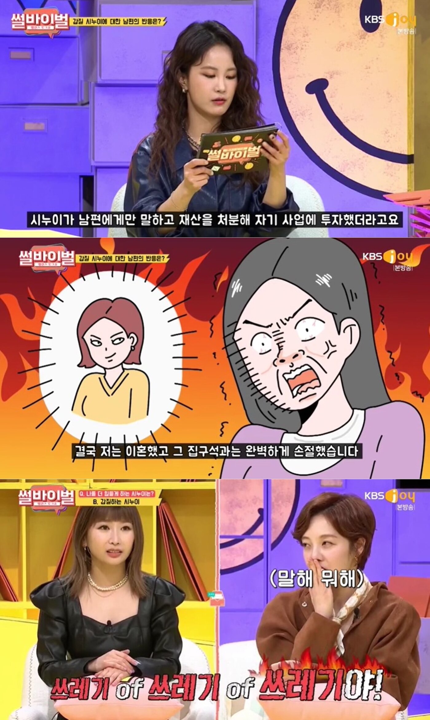 본문 이미지 - KBS Joy 예능 프로그램 '썰바이벌' 방송화면 갈무리 ⓒ 뉴스1
