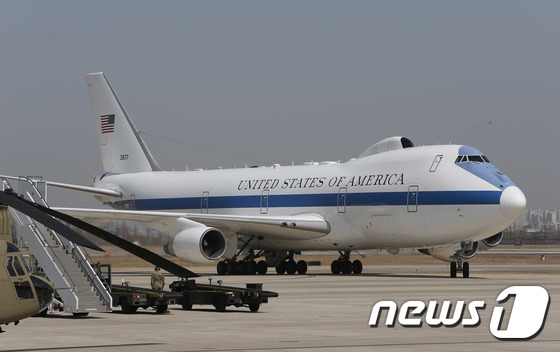 미 공군 공중지휘통제기 E-4B '나이트워치'. 2021.3.17/뉴스1 © News1 사진공동취재단