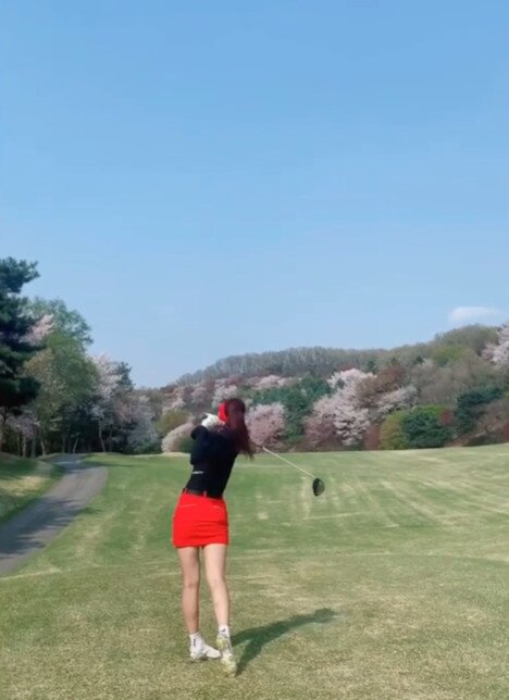 [N샷] 박신혜, 수준급 골프 실력…최수영 
