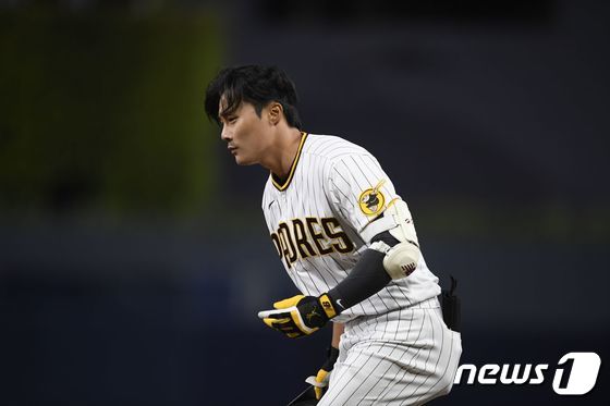 메이저리그(MLB) 샌디에이고 파드리스의 김하성.  © AFP=뉴스1