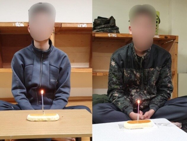 본문 이미지 - 지난 26일 온라인 상에서 논란이 된 장병들의 생일 축하 빵. ('육군훈련소 대신 전해드립니다' 페이스북 갈무리) ⓒ 뉴스1