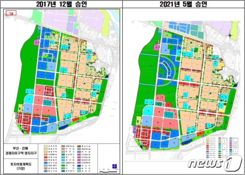 본문 이미지 - 명지국제신도시 2단계 개발계획 변경안.(김도읍 의원실 제공) ⓒ 뉴스1
