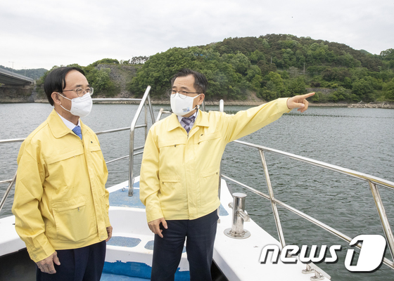 홍정기 차관, 섬진강댐 홍수상황 점검