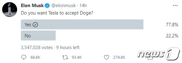 본문 이미지 - 머스크 트위터 갈무리