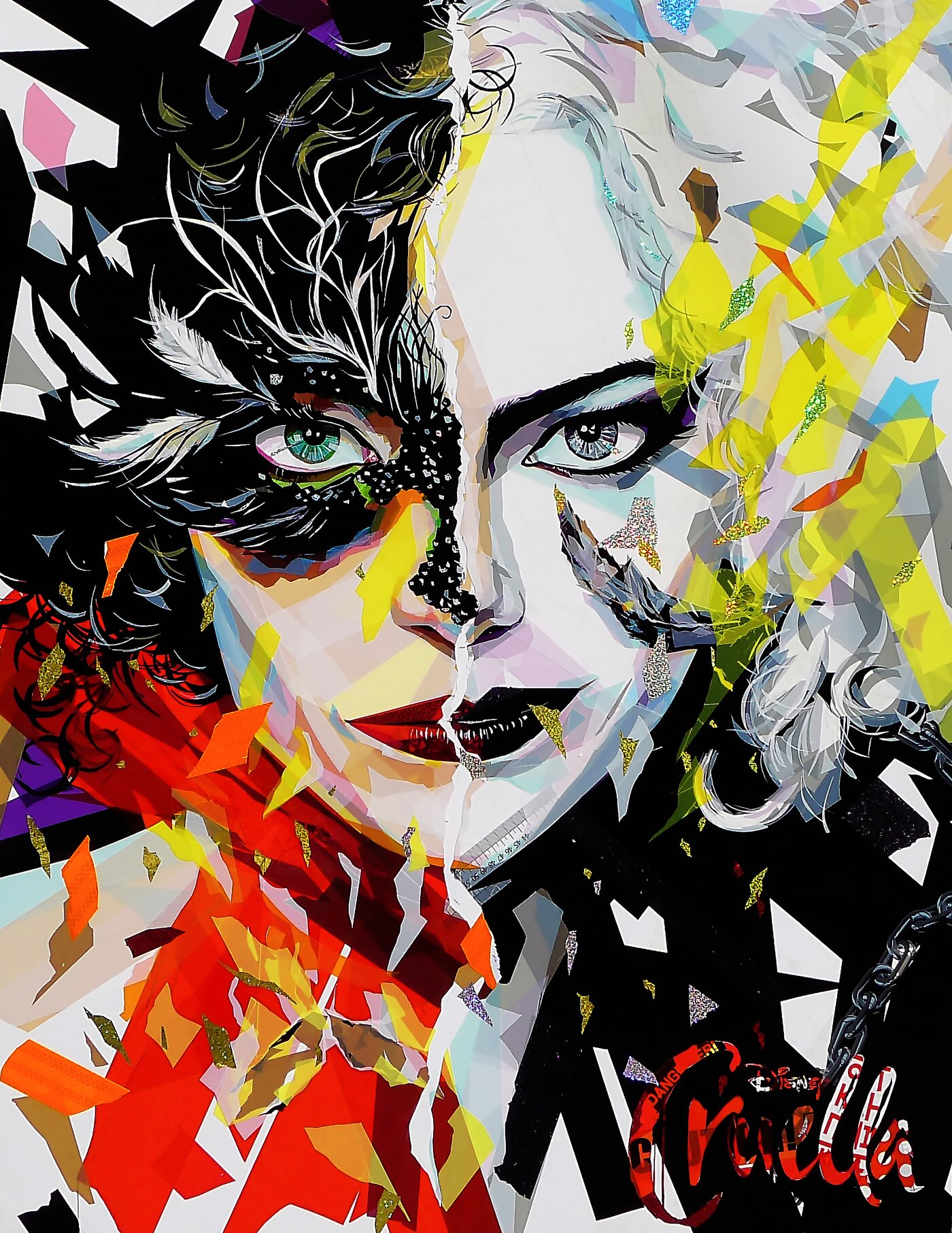 본문 이미지 - '크루엘라' 아트 포스터 /조윤진 테이프 아티스트 ⓒ 뉴스1