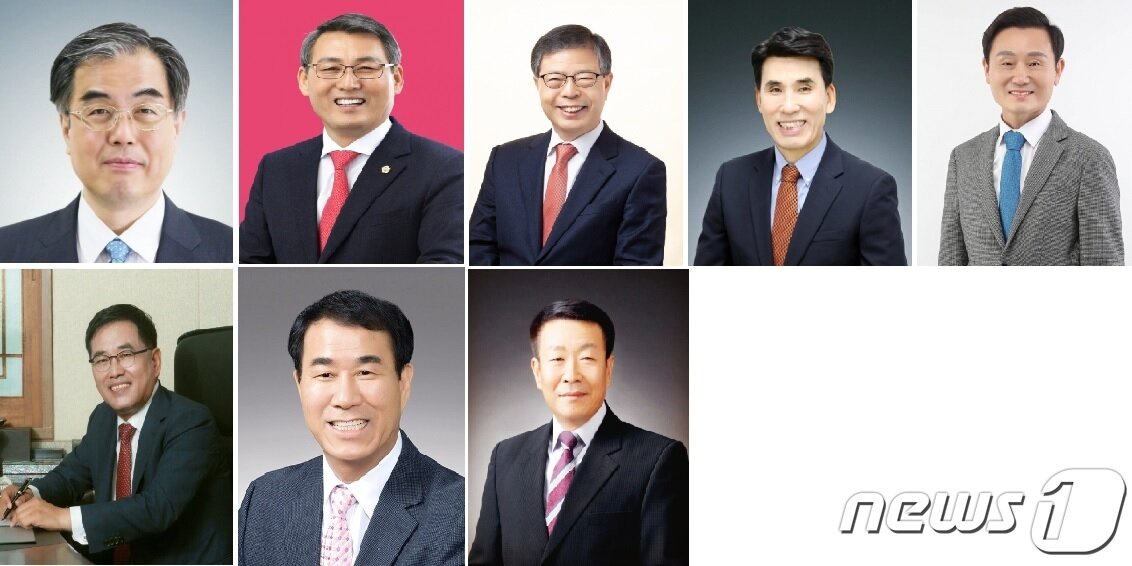 본문 이미지 - (윗줄 왼쪽부터) 박상호, 박정현, 배기동, 여경동, 이남철, (아랫줄 왼쪽부터) 이상용, 임영규, 임욱강 ⓒ 뉴스1