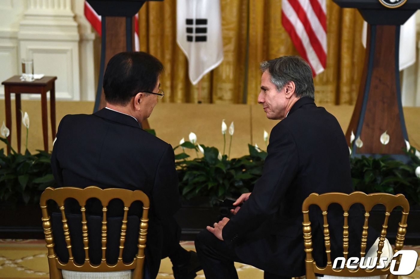 본문 이미지 - 정의용 외교부 장관(왼쪽)과 토니 블링컨 미국 국무장관. ⓒ AFP=뉴스1