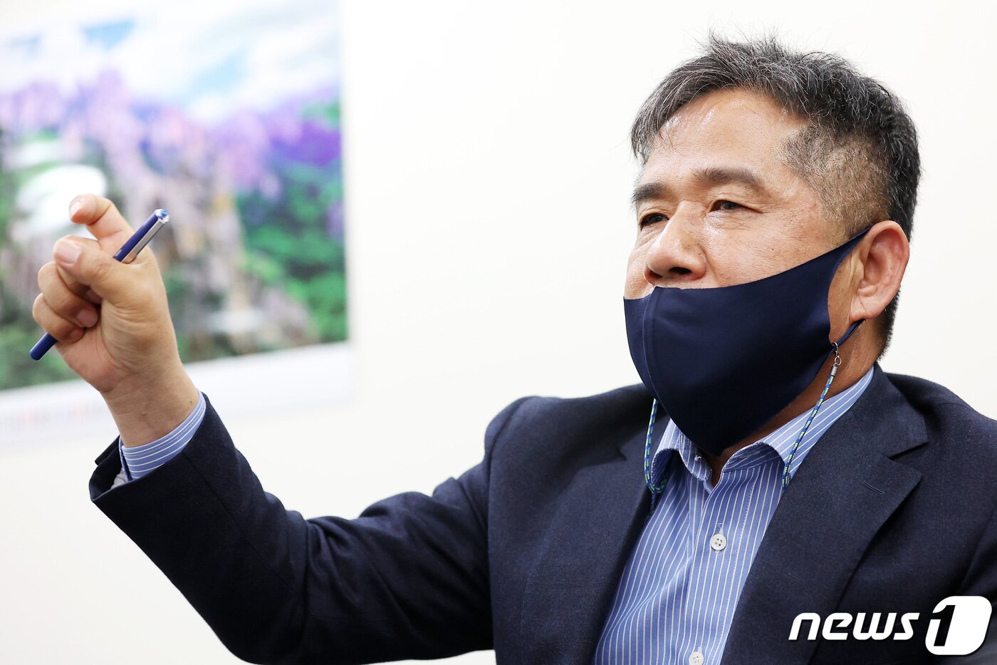 본문 이미지 - 이평한 쓰리에이로직스 대표가 26일 오후 경기도 성남시 분당구 쓰리에이로직스 사무실에서 뉴스1과 인터뷰를 하고 있다. 2021.5.26/뉴스1 ⓒ News1 조태형 기자