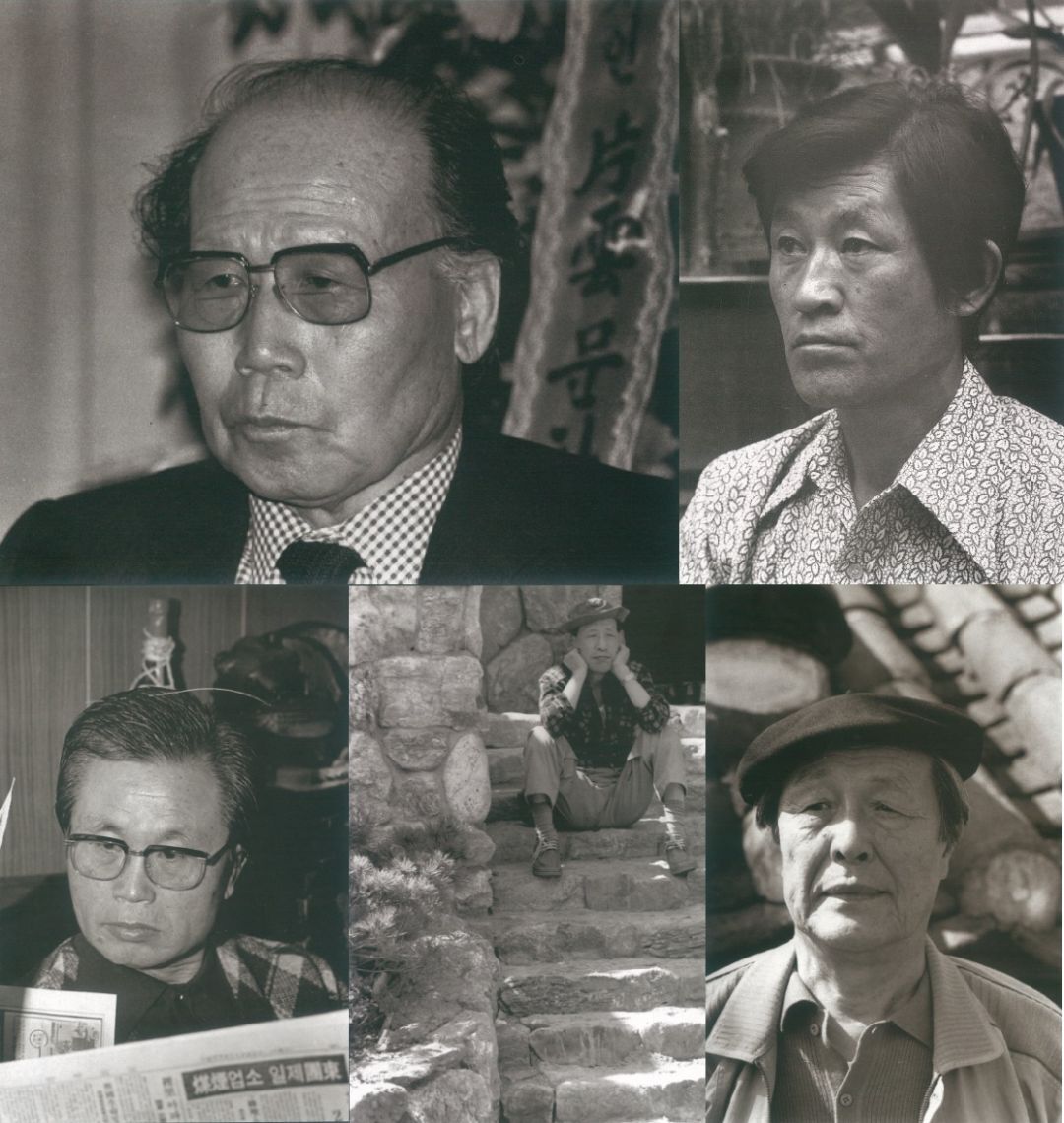 본문 이미지 - 올해 탄생 100주년 문인들. (왼쪽 위 시계방향으로)조병화, 장용학, 김광식, 김종삼, 류주현(대산문화재단)ⓒ 뉴스1