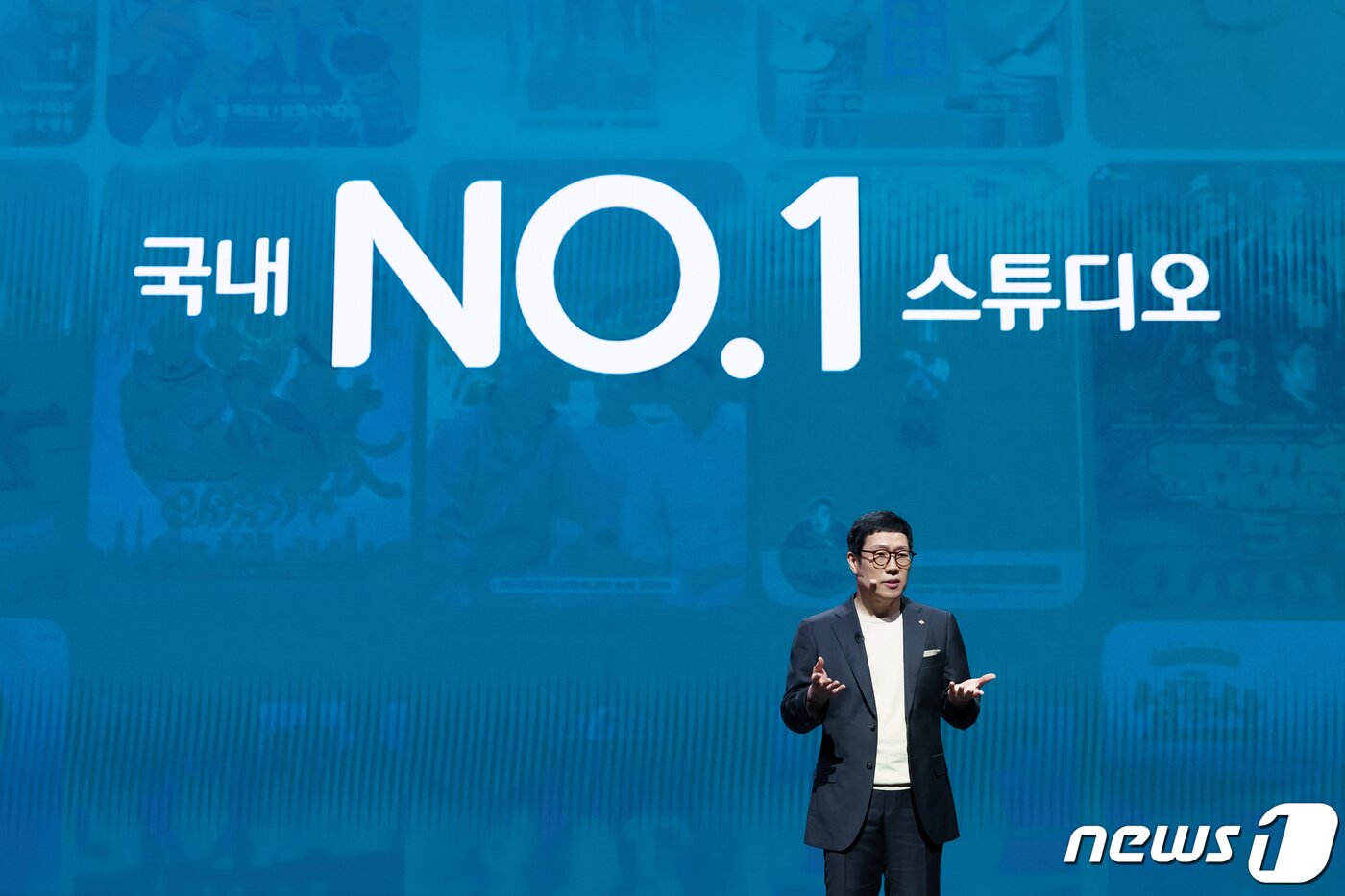본문 이미지 - 강호성 CJ ENM 대표는 지난해 5월31일 서울 마포구 CJ ENM 센터에서 열린 기자간담회에서 &#34;웰메이드 IP 양산 시스템과 인프라를 구축함과 동시에 콘텐츠에 대한 투자도 대폭 늘려나갈 예정&#34;이라고 밝혔다. 2021.05.31./뉴스1 ⓒ News1 김정현 기자