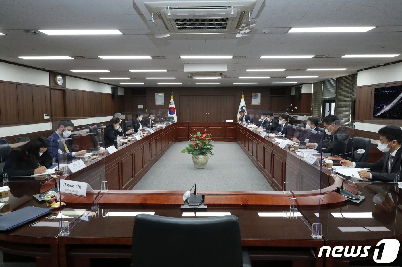 본문 이미지 - 최영준 통일부 차관과 성김 대북특별대표 고위급 회의(통일부 제공)ⓒ 뉴스1