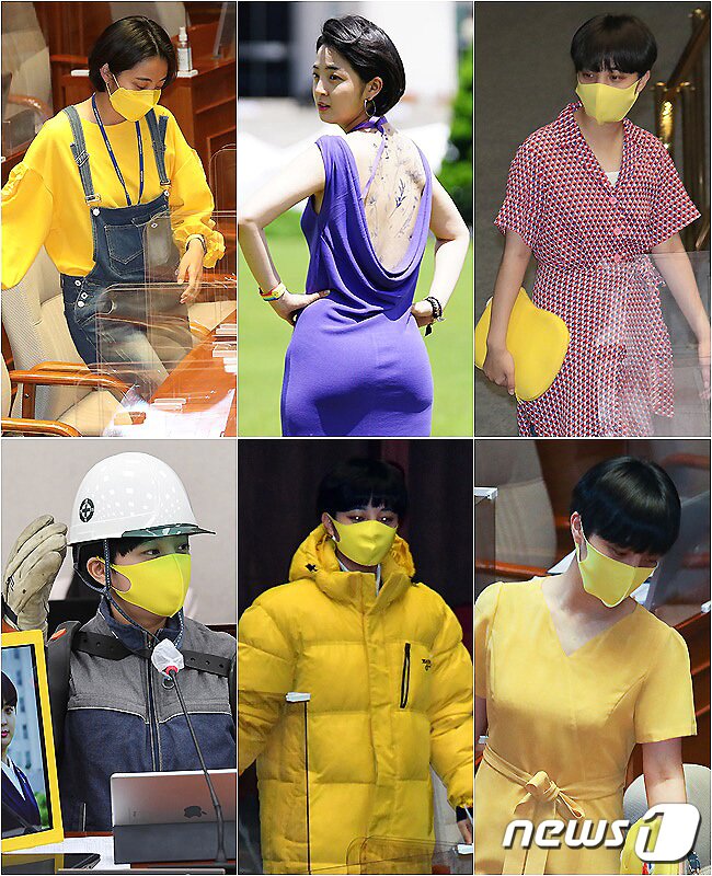 본문 이미지 - 의상으로 파격 행보를 이어 나가고 있는 류호정 정의당 의원. 2021.6.24/뉴스1 ⓒ News1 이동해 기자