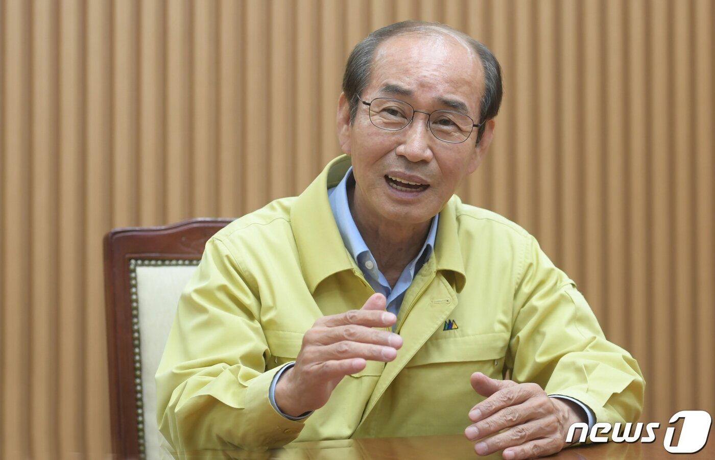 본문 이미지 - 이승율 청도군수가 28일 뉴스1과 인터뷰를 하고 있다. 2021.6.28/ⓒ 뉴스1