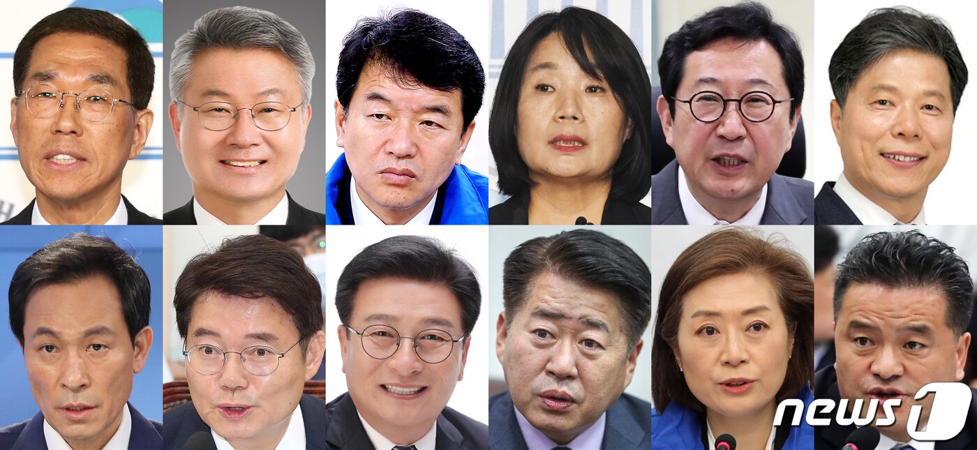 본문 이미지 - 더불어민주당은 8일 국민권익위원회의 부동산 거래 전수조사 결과, 법 위반이 의심되는 소속 의원 10명(지역구)에게 탈당을 권유하고 2명(비례대표)은 출당조치하기로 했다. 관련 의원 12명은 (왼쪽 위부터 시계방향으로) 김주영, 김회재, 문진석, 윤미향(부동산 명의신탁 의혹), 김한정, 서영석, 임종성(업무상 비밀이용 의혹), 양이원영, 오영훈, 윤재갑, 김수흥, 우상호(농지법 위반 의혹) 등이다. (뉴스1 DB)  오대일 기자