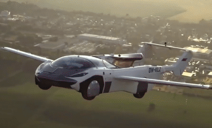 본문 이미지 - 약 2500m 높이를 비행하고 시속 169km 속도로 달릴 수 있는 미래형 에어카 시제품 '1'. (유튜브 갈무리) ⓒ 뉴스1