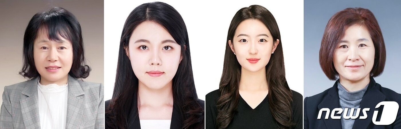 본문 이미지 - 괴산증평교육지원청 청렴·친절공무원. 왼쪽부터 증평여중 김인숙 교감, 교육지원청 윤예진 주무관, 증평교육도서관 반경림 주무관, 백봉초 최숙경 교무실무사.(괴산증평교육지원청 제공)ⓒ 뉴스1