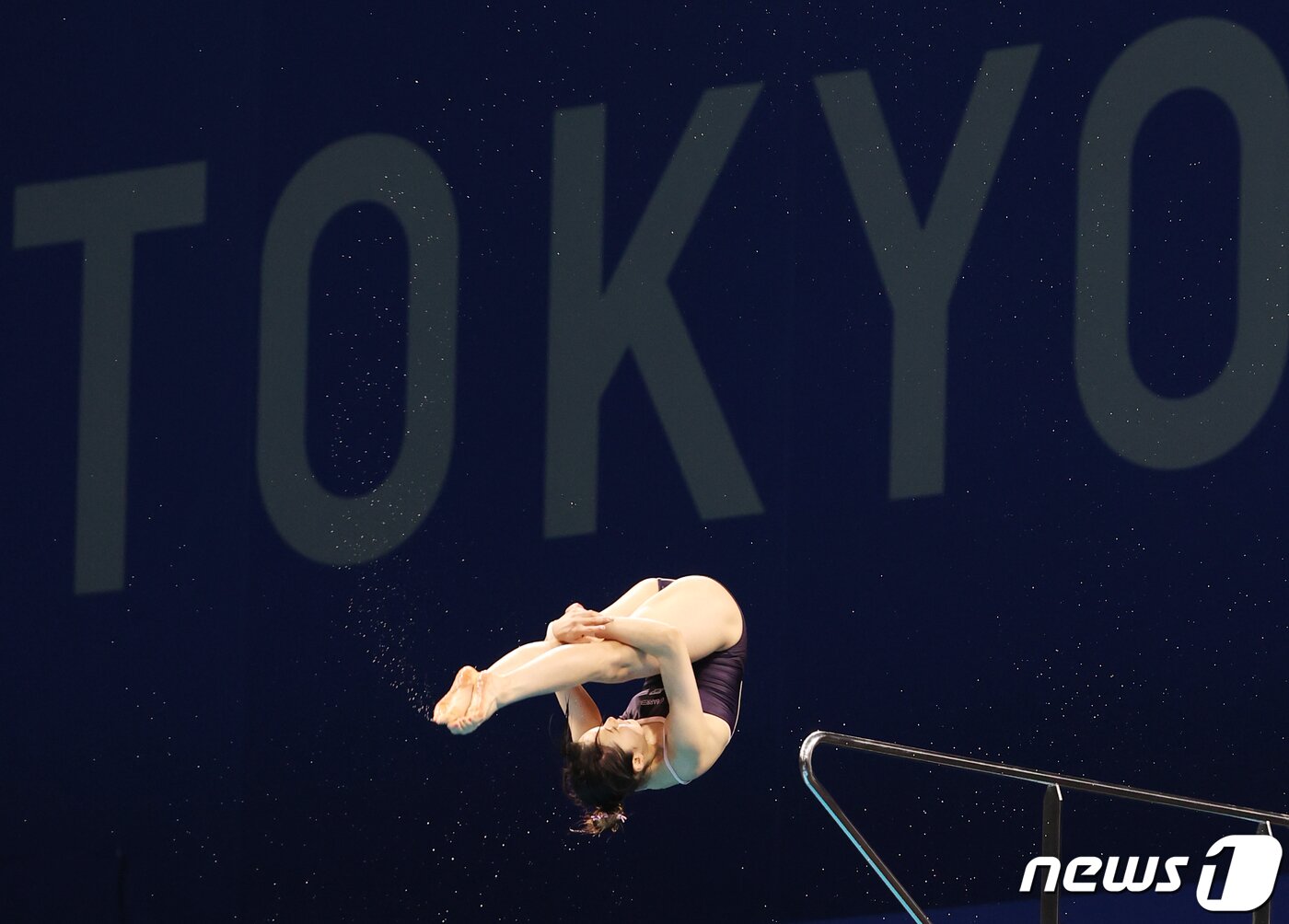 본문 이미지 - 대한민국 수영 다이빙 국가대표 권하림이 22일 일본 도쿄 아쿠아틱스센터에서 훈련을 하고 있다. 2021.7.22/뉴스1 ⓒ News1 송원영 기자