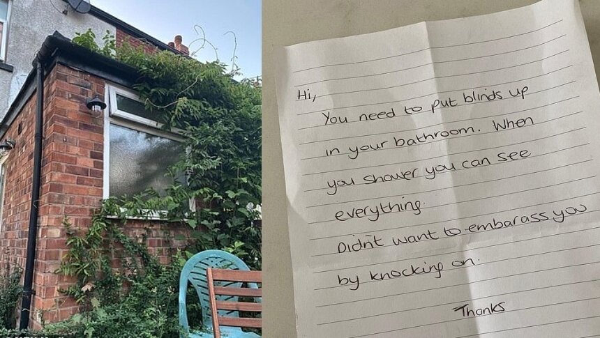 본문 이미지 - 이웃들은 그가 샤워하는 모습이 다 보인다며 커튼을 달라고 말했다. (더선 갈무리) ⓒ 뉴스1