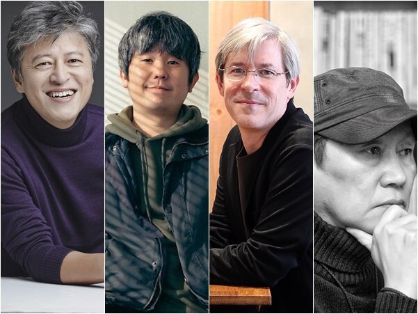 본문 이미지 - 한국 음악영화의 오늘-한국 경쟁 부문 심사위원들, 왼쪽부터 권해효, 김종관, 달시 파켓, 원동연 ⓒ 뉴스1