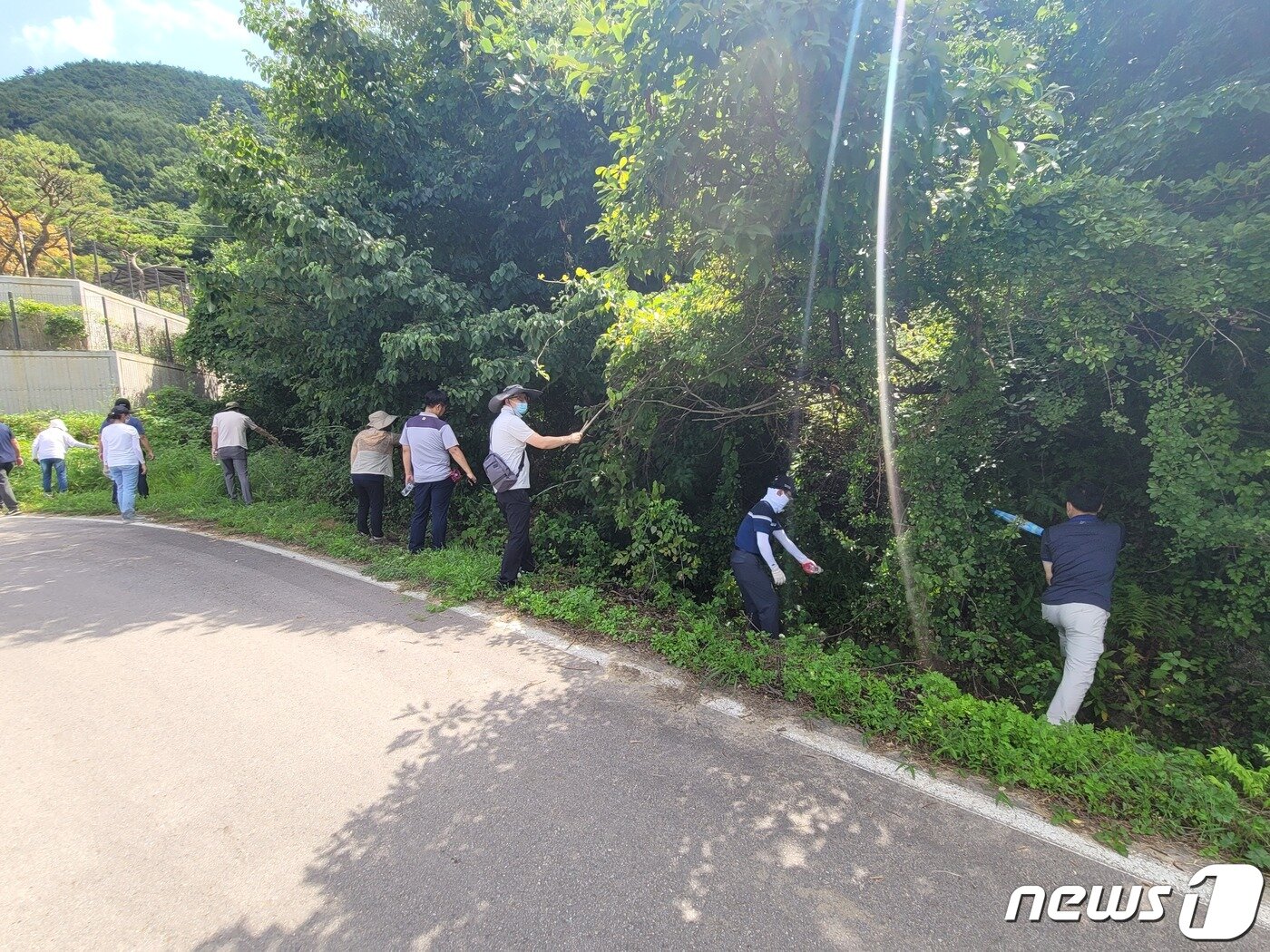 본문 이미지 - 충북 보은 속리산 일대에서 경찰과 동원인력이 실종자를 수색 중이다.ⓒ 뉴스1