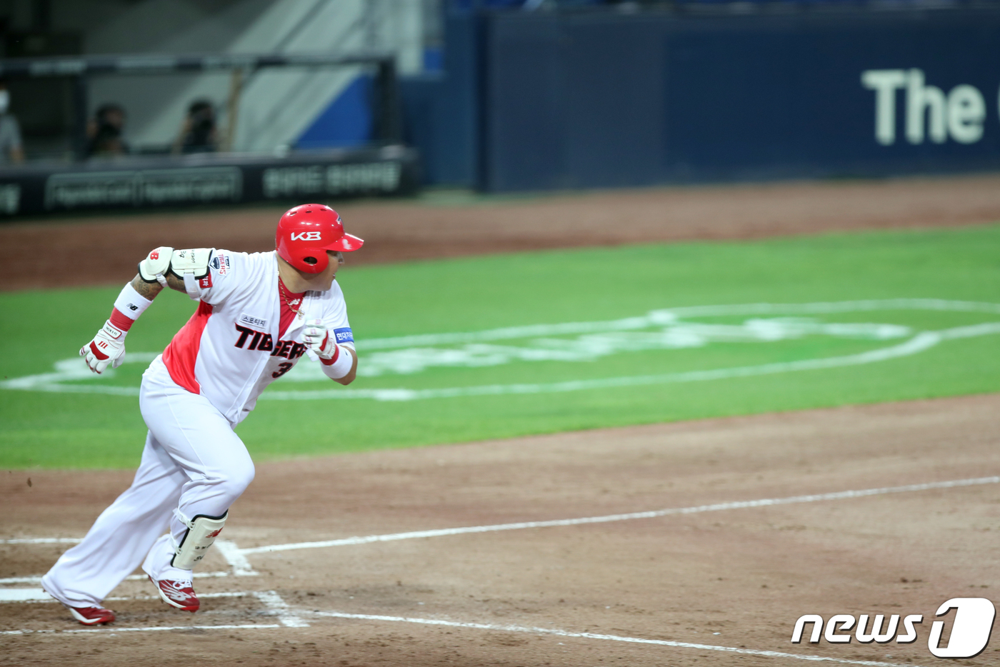 (광주=뉴스1) 정다움 기자 = 11일 오후 광주 북구 광주-기아챔피언스필드에서 열린 '2021 프로야구 신한은행 SOL KBO리그' 한화 이글스와 KIA 타이거즈의 경기 4회말 …