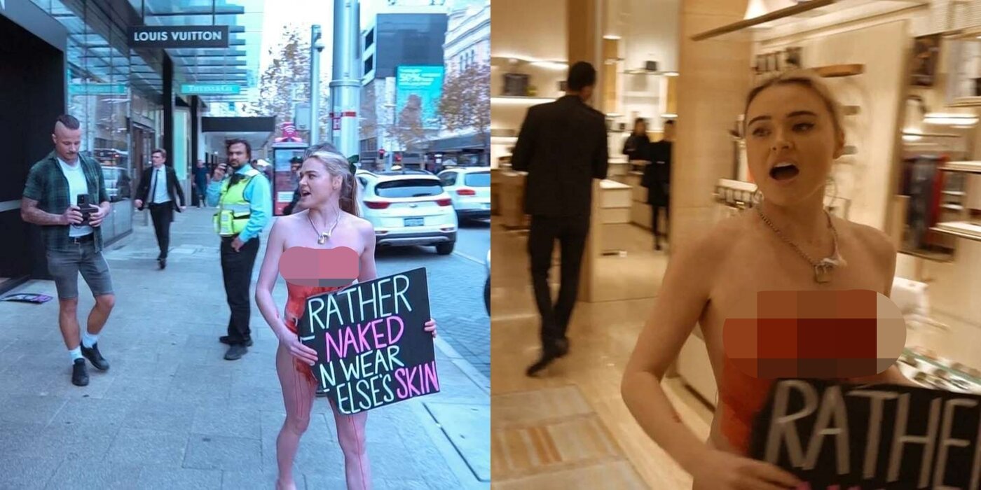 본문 이미지 - 피터슨은 "채식을 하지 않으면 동물 학대자"라고 외쳤고, 결국 매장에서 쫓겨났다. (태시 피터슨 인스타그램 갈무리) ⓒ 뉴스1