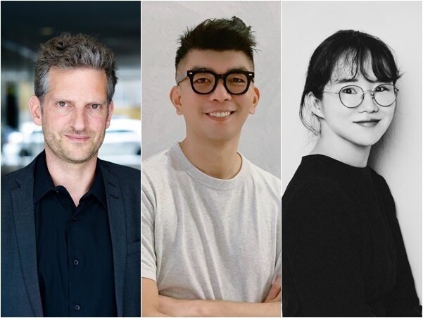 본문 이미지 - 왼쪽부터 바스티안 메이레종 집행위원장, 로이스톤 탄 감독, 윤단비 감독 ⓒ 뉴스1