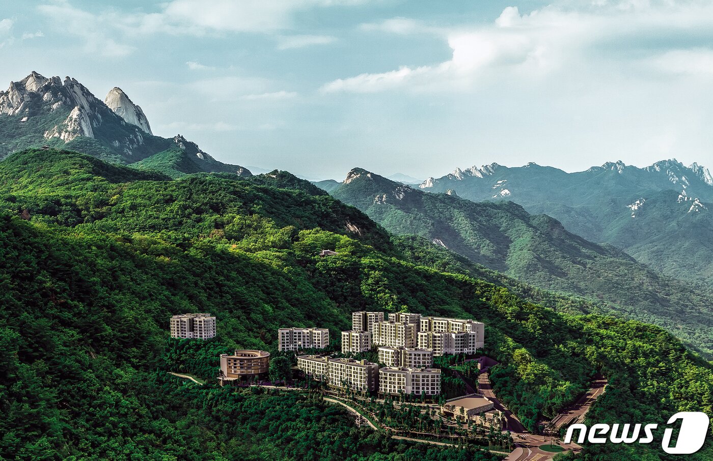 본문 이미지 - 북한산에 위치한 파라스파라  전경&#40;파라스파라서울 제공&#41; 2021.8.27/뉴스1