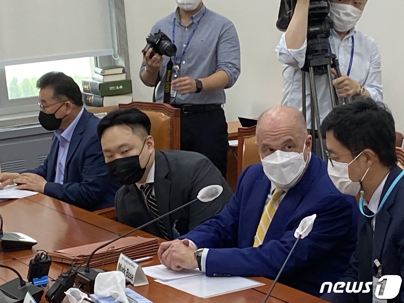 본문 이미지 - 마크 뷰제 미국 앱공정성연대(CAF) 창립임원이 국회를 방문해 '구글 갑질 방지법'에 대해 지지했다. / 뉴스1 2021.08.03. ⓒ News1 이기범 기자