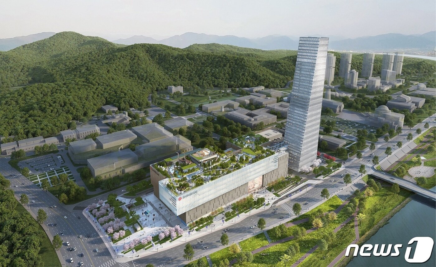 본문 이미지 - 하늘에서 본 ‘대전신세계 아트 앤 사이언스’ 전경.ⓒ 뉴스1