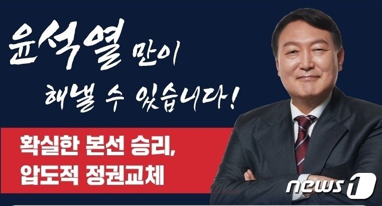 본문 이미지 - 윤석열 전 검찰총장 지지자들이 만든 온라인 홍보물 ⓒ뉴스1