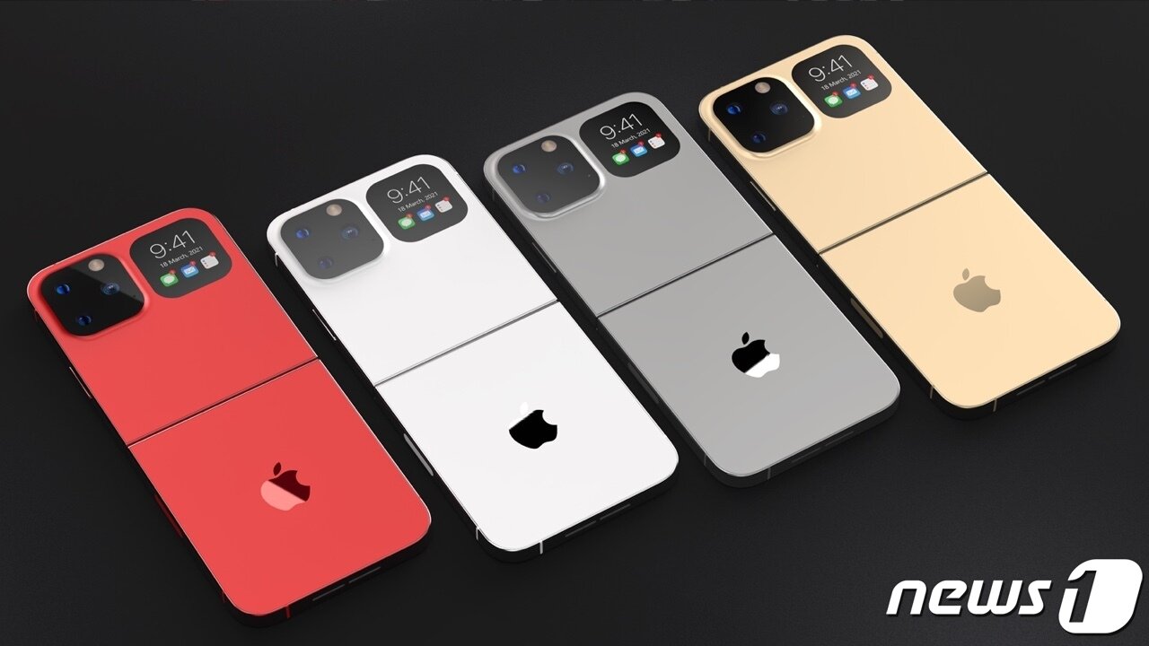 본문 이미지 - IT매체인 렛츠고 디지털이 만든 애플 폴더블폰 3D 예상 이미지 <출처=렛츠고디지털> ⓒ 뉴스1