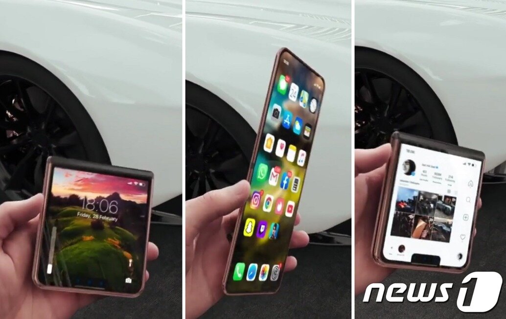 본문 이미지 - 애플 폴더블폰 컨셉 이미지 <출처=노트북체크 갈무리>ⓒ 뉴스1