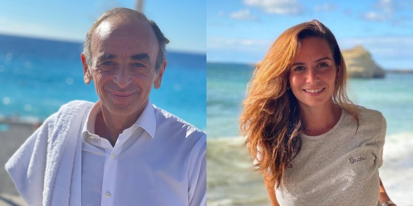 본문 이미지 - 아내와 자녀까지 있는 제무르는 "사생활 침해"라면서 강경대응을 시사했다. (에리크 제무르, 사라 크나포 SNS 갈무리) ⓒ 뉴스1