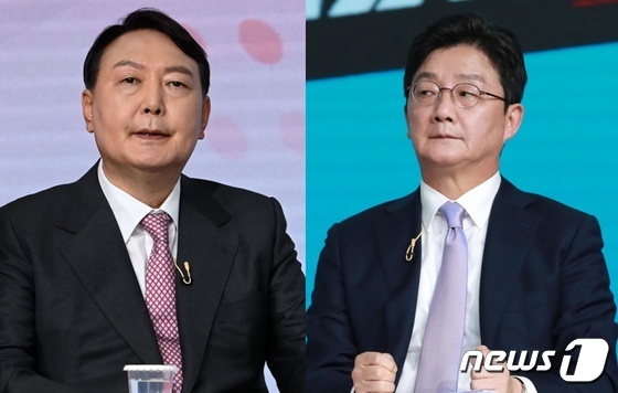 국민의힘 대권주자인 윤석열 전 검찰총장(왼쪽)과 유승민 전 의원 © 뉴스1