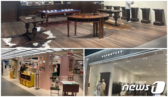 본문 이미지 - 판교 유플렉스 라시트포&#40;위&#41;·페이퍼돌메이트 아틀리에&#40;왼&#41;·브라운야드&#40;오&#41; 매장 전경. ⓒ 뉴스1 신민경 기자