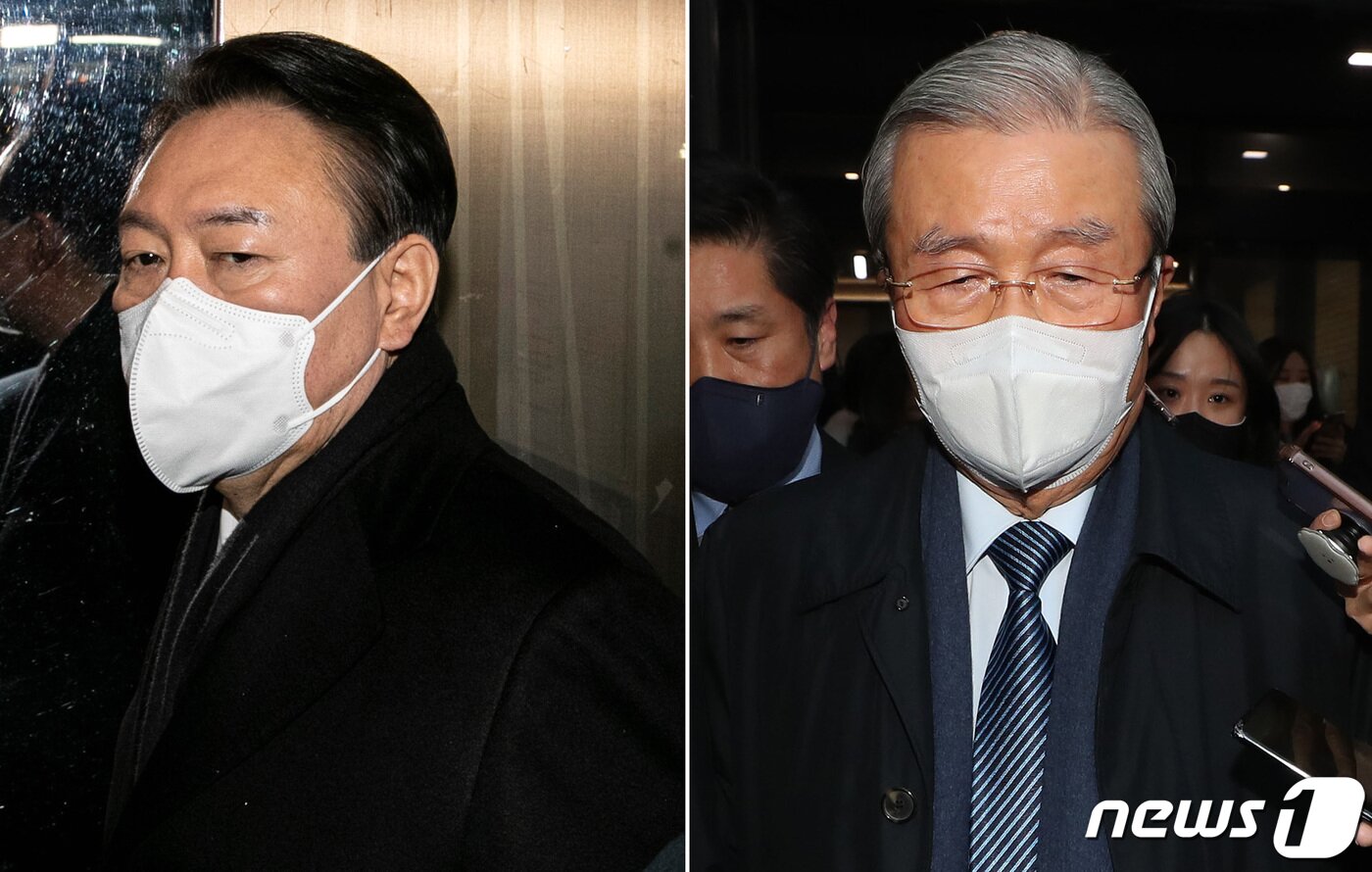 본문 이미지 - 국민의힘 윤석열 대선 후보와 김종인 총괄선대위원장. 2022.1.3/뉴스1 ⓒ News1 구윤성 기자