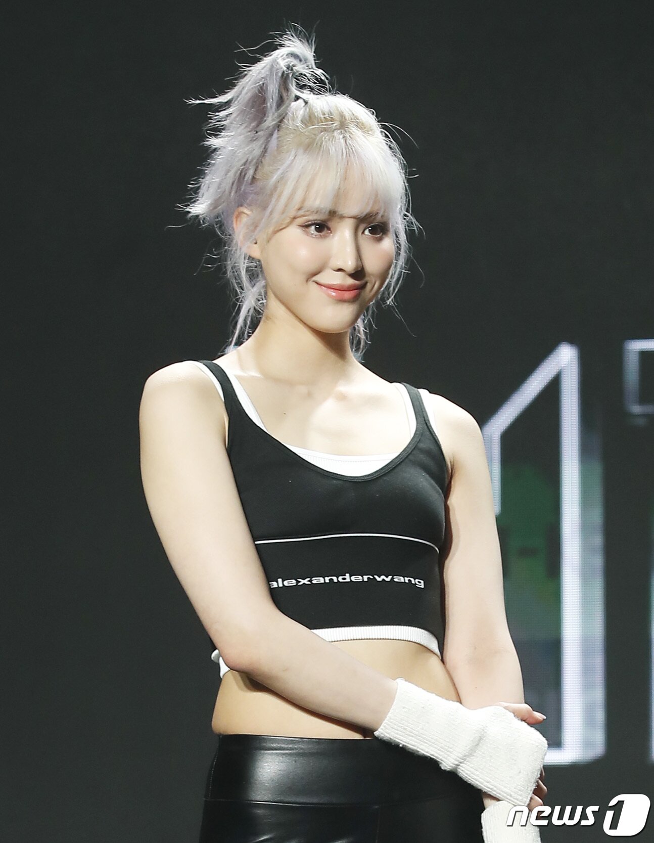 본문 이미지 - 그룹 하이키(H1-KEY) 시탈라가 5일 오후 서울 강남구 일지아트홀에서 첫 번째 싱글앨범 '애슬레틱 걸(Athletic Girl)' 발매 쇼케이스에 참석해 매력을 발산하고 있다. ⓒ News1 권현진 기자