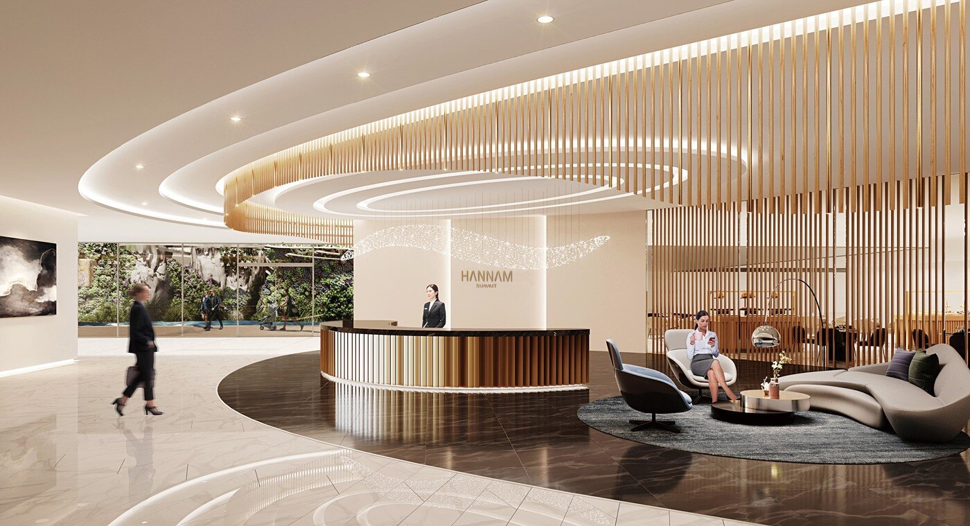 본문 이미지 - 한남써밋 커뮤니티 라운지(대우건설 제공)