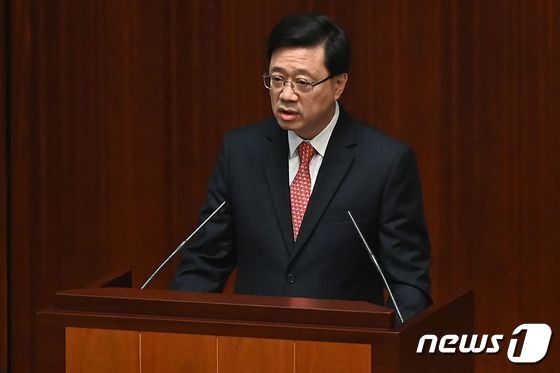 존 리 홍콩 행정장관. © AFP=뉴스1 © News1 우동명 기자