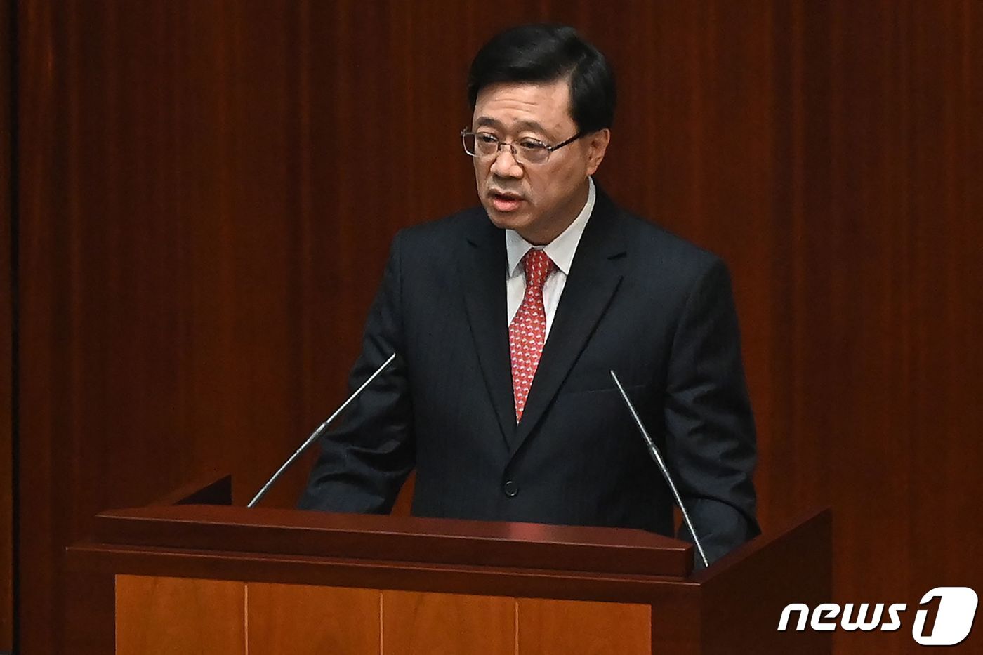 본문 이미지 - 존 리 홍콩 행정장관. ⓒ AFP=뉴스1 ⓒ News1 우동명 기자