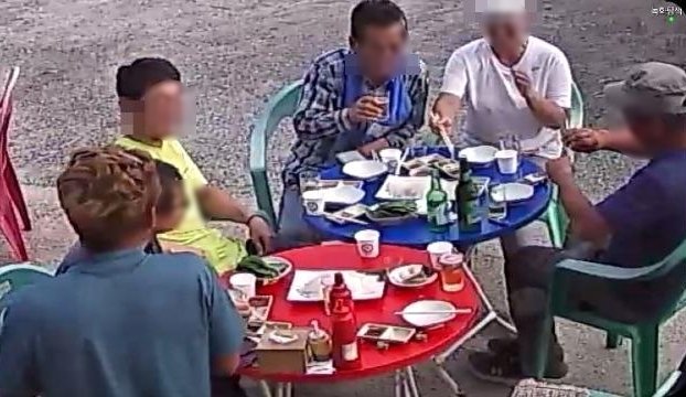 본문 이미지 - 22만원어치를 먹튀한 일행 6명. ('보배드림' 갈무리)