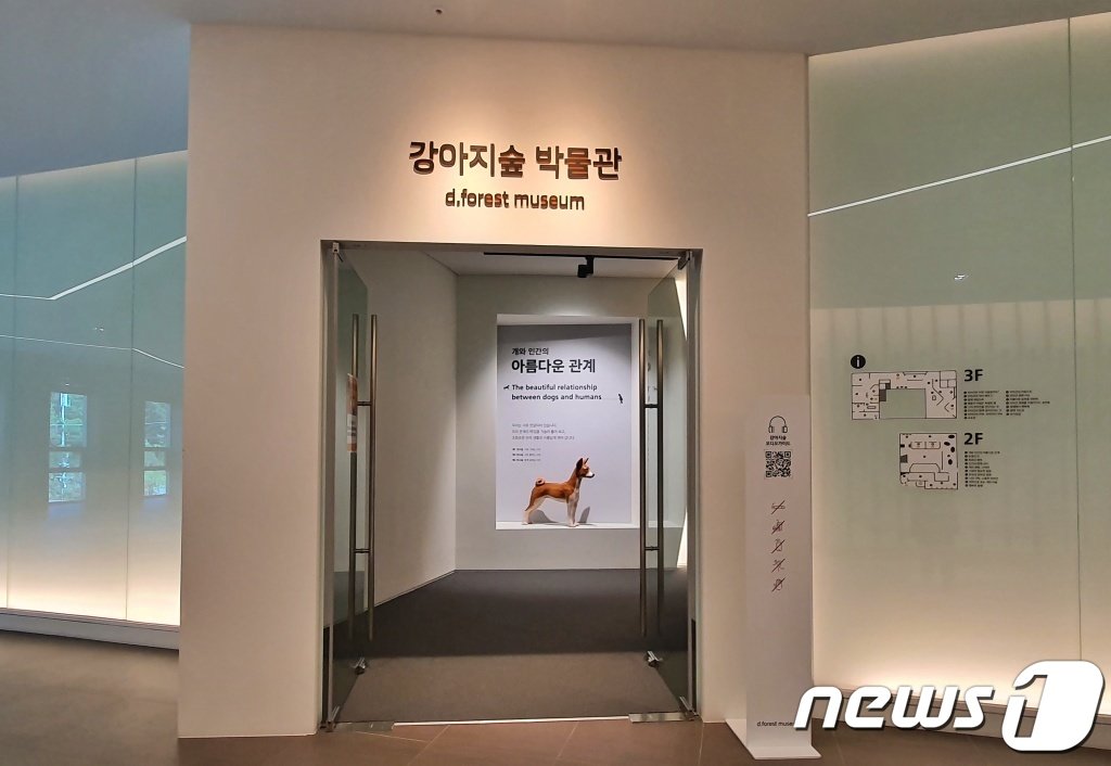 본문 이미지 - 8일 강원 춘천시 강아지숲 테마파크에서는 '2022 도그페스타'가 열렸다. 사진은 강아지숲 박물관 입구 ⓒ 뉴스1 최서윤 기자