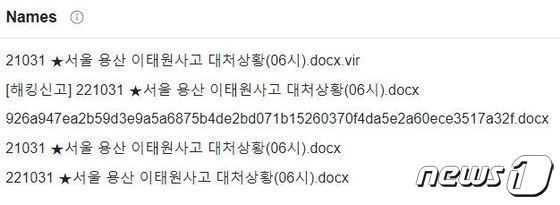 본문 이미지 -  이태원 참사를 악용한 악성코드&#40;구글 바이러스 토탈 홈페이지 갈무리&#41;