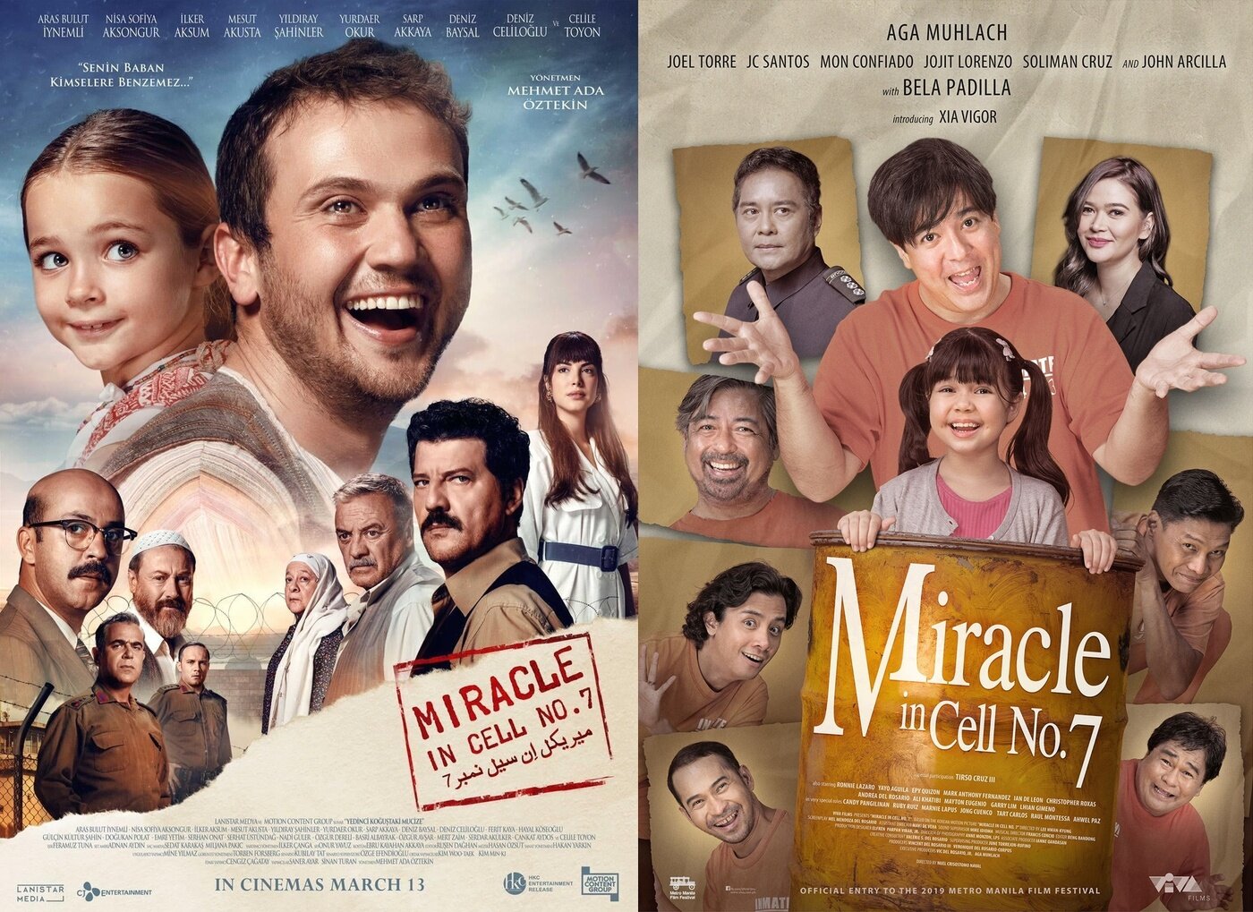 본문 이미지 - 왼쪽부터 튀르키예 '7번방의 선물' 필리핀 '7번방의 선물' 포스터