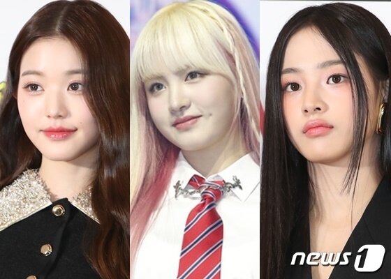 본문 이미지 - (왼쪽부터) 아이브 장원영, 리즈, 뉴진스 민지