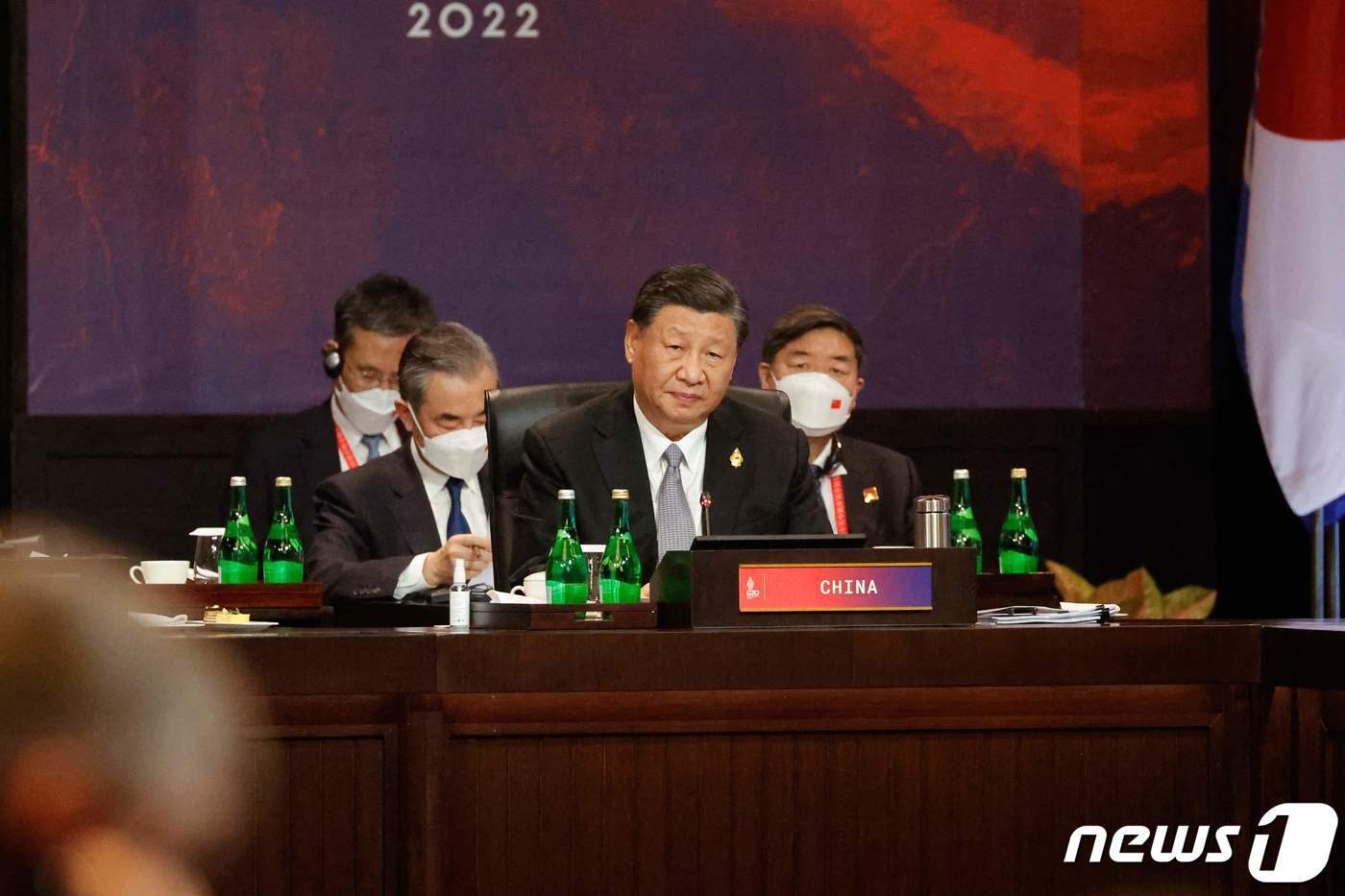 본문 이미지 - 시진핑 중국 국가주석이 16일 인도네시아 발리에서 열린 G20 정상회의에 참석하고 있다. ⓒ AFP=뉴스1 ⓒ News1 우동명 